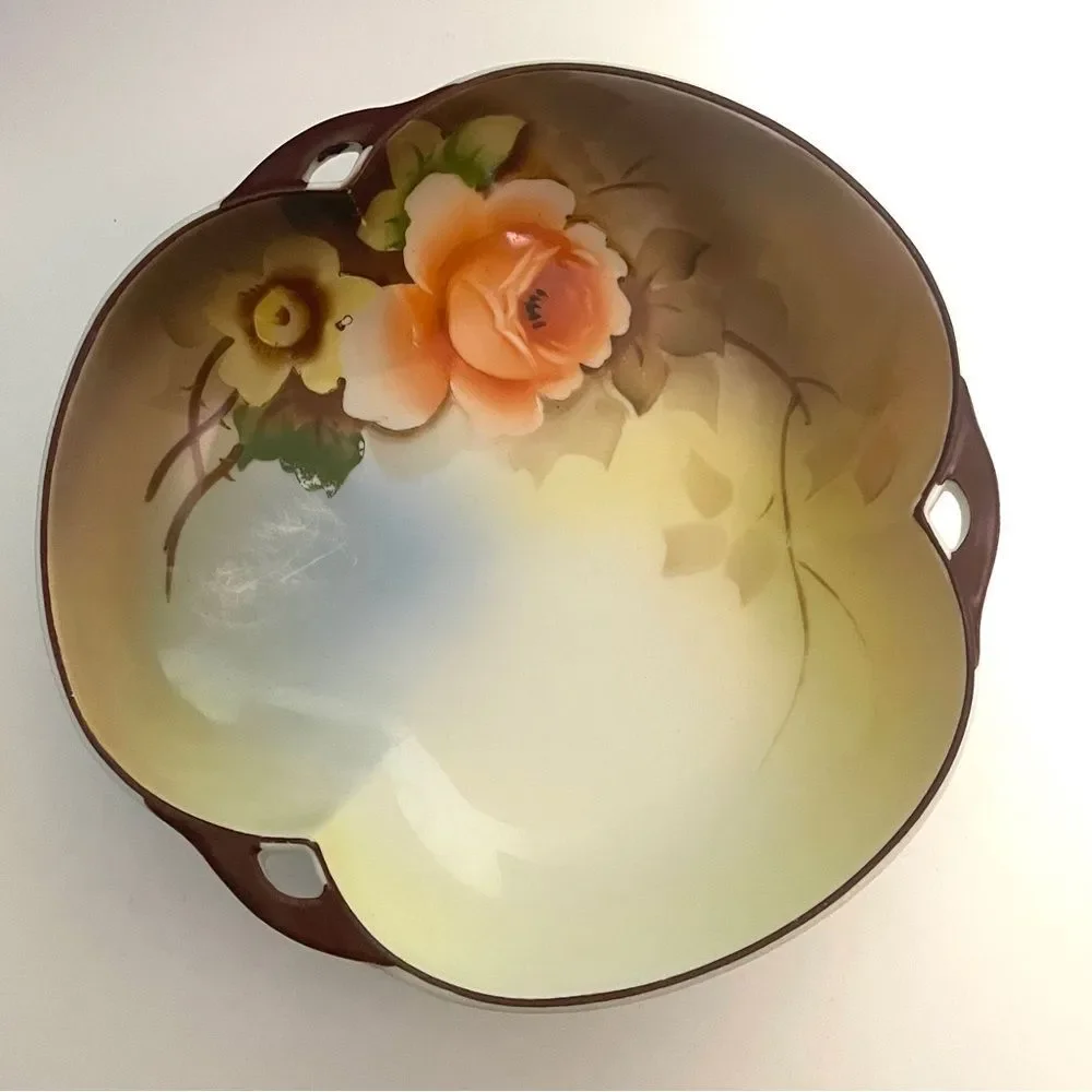 Vintage Noritake Hand-Painted Candy Bowl – Floral – Made in Japan